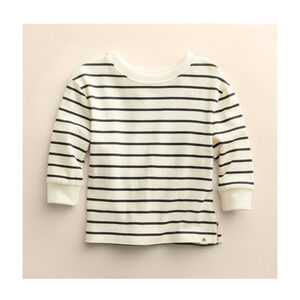 Little Co. by Lauren Conrad Organic Relaxed Skater Tee Black White Stripe 6M